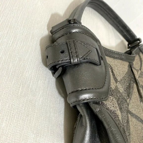 BURBERRY Women's Nova Check Canvas Handbag Shoulder Bag Purse - Picture 5 of 10